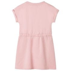 Vidaxl Otroška obleka z vrvico svetlo roza 116