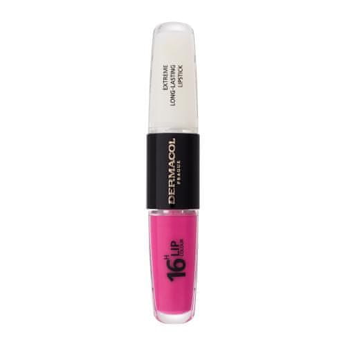 Dermacol 16H Lip Colour Extreme Long-Lasting Lipstick dolgoobstojna šminka in glos za ustnice 2v1 8 ml