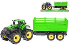 Traktor z vztrajnikom 33,5 cm - mešanica barv (zelena, modra)