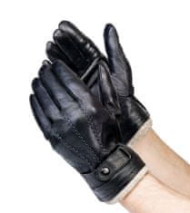 Rovicky Originalne moške rokavice iz naravnega usnja z zaponko - S