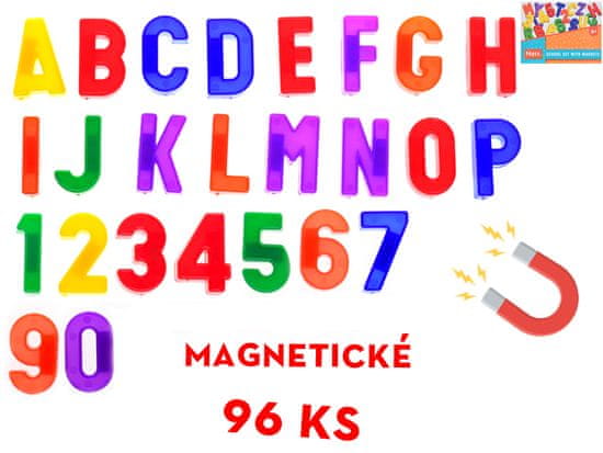 Magneti s črkami in številkami 96 kosov