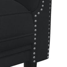 Vidaxl Sedežna garnitura 2-delna črn žamet