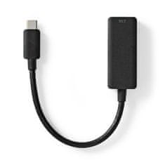 Nedis Omrežni adapter USB | USB 3.2 Gen 1 | 2,5 Gbps | USB-C moški | RJ45 ženski | 0,2 m | Okrogla | Pozlačeno | Pokositreni baker | Črna | ovojnica 