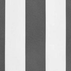Vidaxl Nadomestna tkanina za tendo volančki antracitne/bele črte 4,5 m