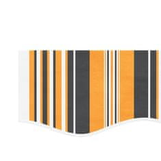 Vidaxl Nadomestna tkanina za tendo volančki rumene in sive črte 4 m