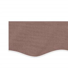 Vidaxl Nadomestna tkanina za tendo volančki rjave črte 4 m