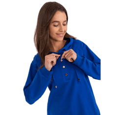 RELEVANCE Ženska bluza s kapuco kobalt barve RV-BL-8200.36_408090 Univerzalni