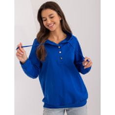 RELEVANCE Ženska bluza s kapuco kobalt barve RV-BL-8200.36_408090 Univerzalni