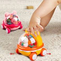 CAB Toys Navijalni avto za otroke Medvedík - roza