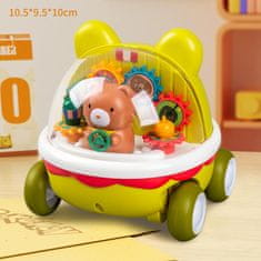 CAB Toys Navijalni avto za otroke Medvedík - zelen