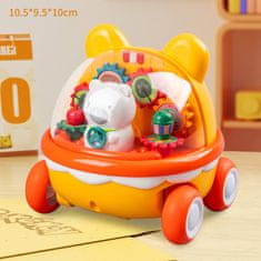 CAB Toys Navijalni avto za otroke Medvedík - rumen