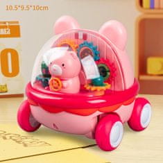 CAB Toys Navijalni avto za otroke Medvedík - roza