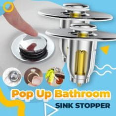 HOME & MARKER® Zamašek za umivalnik v kopalnici (2 kosa) | SINKSTOP