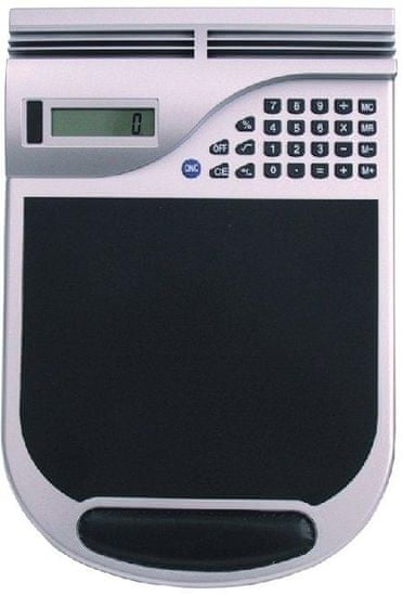 Podloga za miško s kalkulatorjem, srebrno/črna