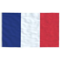 Vidaxl Zastava Francije in drog 5,55 m aluminij