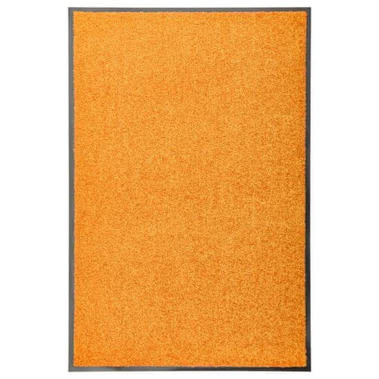 Vidaxl Pralni predpražnik oranžen 60x90 cm