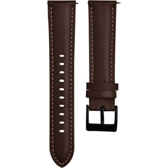 4wrist Leather strap with stitching - Brown