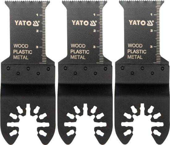 YATO  List žage za potapljanje. BIM rezine za večnamensko, 28,5mm (lesa, plastike, kovina), nastavljeno 3ks