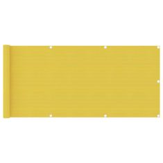 Greatstore Balkonsko platno rumeno 75x400 cm HDPE