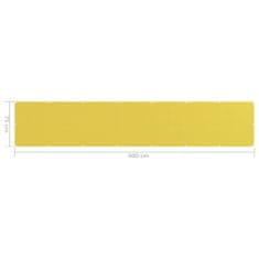 Greatstore Balkonsko platno rumeno 75x400 cm HDPE