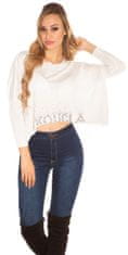 Amiatex Ženski pulover 77617, bela, UNIVERZáLNí