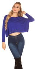 Amiatex Ženski pulover 77616, kraljevsko modra, UNIVERZáLNí