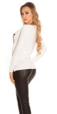 Amiatex Ženski pulover 77622, bela, UNIVERZáLNí