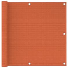 Vidaxl Balkonsko platno oranžno 90x500 cm HDPE