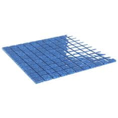 Greatstore Samolepilne mozaik ploščice 11 kosov modre 30x30 cm steklo
