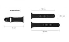 FIXED Komplet pasa Silicone Strap za Apple Watch, 38/40/41 mm, silikonski, svetlo moder (FIXSST-436-LGBL)