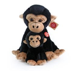 Zaparevrov Plišasta opica z dojenčkom, z zvokom, 27 cm