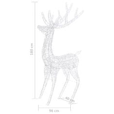 Vidaxl XXL božični jelen iz akrila 250 LED lučk 180 cm večbarven