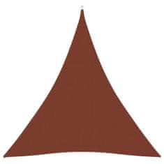 Vidaxl Senčno jadro oksford blago trikotno 4x4x4 m terakota