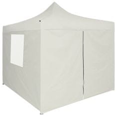 Vidaxl Profesionalen zložljiv vrtni šotor s 4 stranicami 2x2 m krem