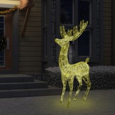 Vidaxl XXL božični jelen iz akrila 250 LED lučk 180 cm toplo bel