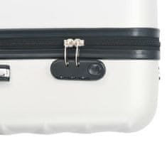 Vidaxl Trdi potovalni kovčki 3 kosi svetlo srebrni ABS