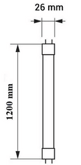 LED cevna sijalka T8 G13 120cm 4000-4500k 18W steklena