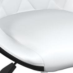 Vidaxl Barski stolčki 2 kosa črno in belo umetno usnje