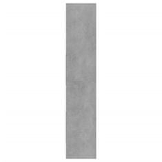 Greatstore Knjižna omara betonsko siva 40x35x180 cm iverna plošča