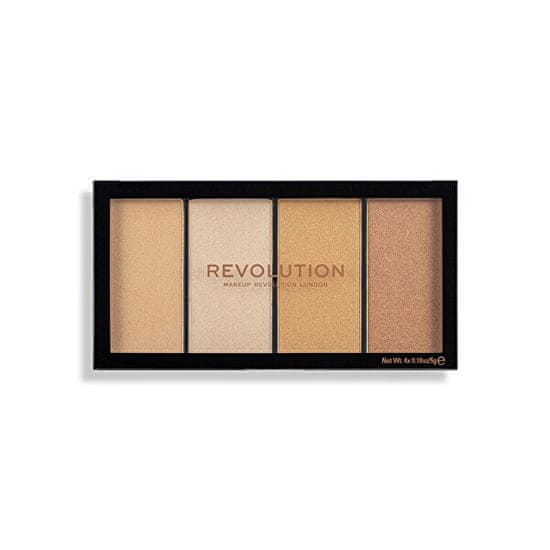Makeup Revolution Read Loaded (Highlighter Palette) Luster Light s toplo 4 x 5 g