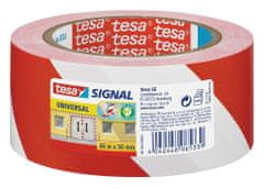 Tesa signalni trak rdeče/bele barve 66M 50Mm