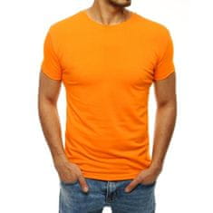 Dstreet Moška majica brez potiska svetlo oranžna RX4190 rx4190 XXL