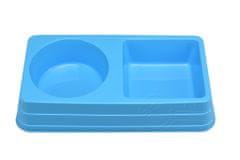 Zaparevrov Dvojna plastična posoda za hrano, modra (27,5x14,5x5cm)