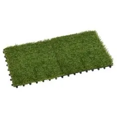 Greatstore Umetna trava plošče 11 kosov zelena 30x30 cm