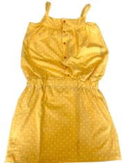 Nootka Obleka z elastiko in pikami rumena ročno delo