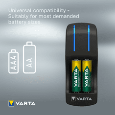Varta 57642301431 Pocket Charger polnilec za baterije + 4 AA 2100 mAh R2U + 2 AAA 800 mAh baterije