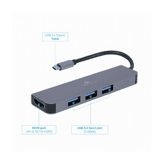 CABLEXPERT Adapter USB-C 2-v-1 3xUSB, HDMI
