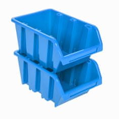 botle Stenska plošča za orodje 58 x 39 cm z 15 kos Škatla viseče Modra škatle Sistem za shranjevanje