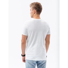 OMBRE Moška majica s potiskom ROBBIE- bela MDN22524 XL