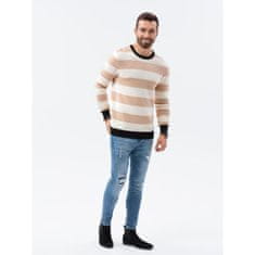OMBRE Moški pulover IVAN beige MDN23804 XL
